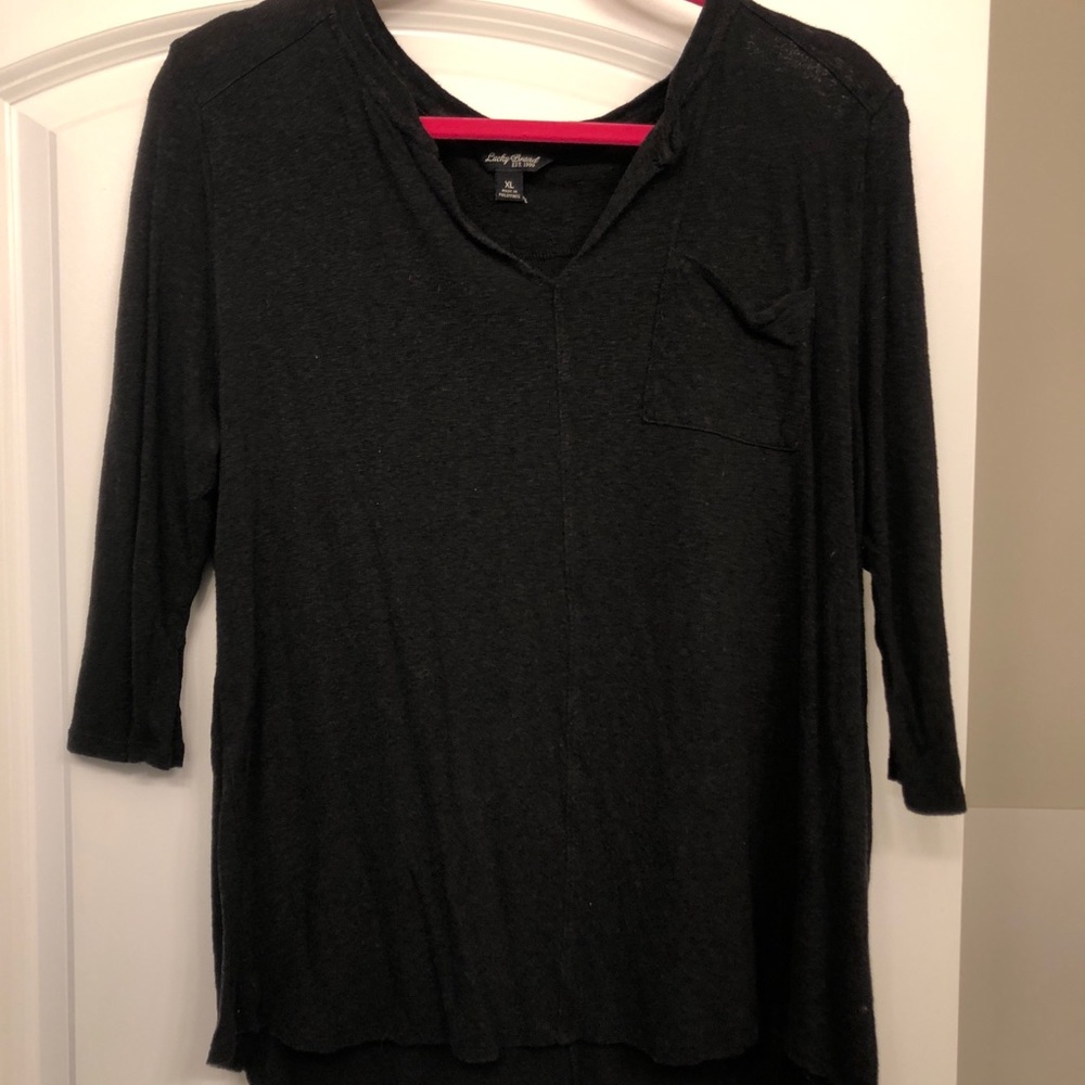 Tunic pocket tee- lucky brand